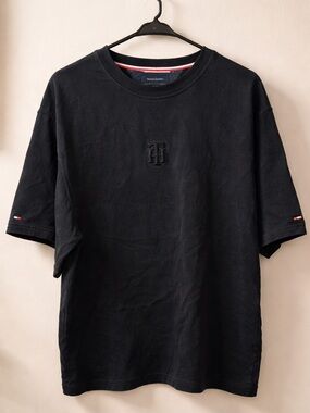 Tommy Hilfiger Black Embroidered Logo Crew Tee